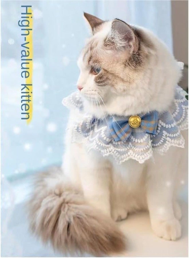 KittuPet Nylon Cute Bowtie Cat Dog Collar Lace Collar Pets Scarf Accessories for PET Birthday Party Holiday Daily 1 Pcs Collar for Dogs, Multi-Coloured (Small) - Image 5